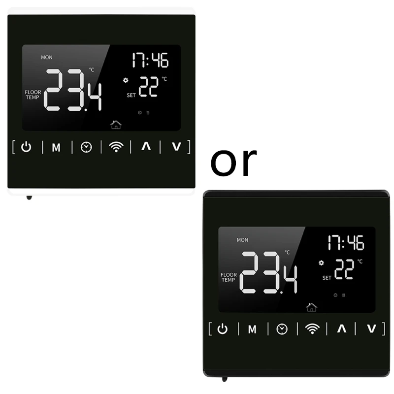 Сенсорный ЖК-дисплей Умный термостат Tuya-WiFi с подогревом пола, дистанционное управление 
Сенсорный ЖК-дисплей Умный термостат Tuya-WiFi с подогревом пола, дистанционное управление