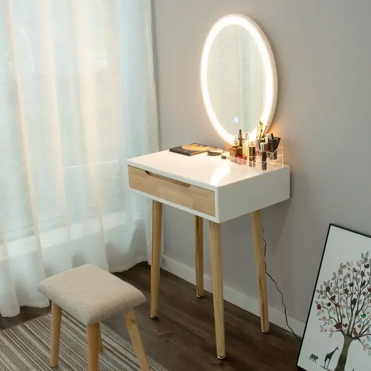 # Dressing Table With LED Mirror Vanity Makeup Table Bedroom Makeup Table With Stool Makeup Cabinet #
# Dressing Table With LED Mirror Vanity Makeup Table Bedroom Makeup Table With Stool Makeup Cabinet #