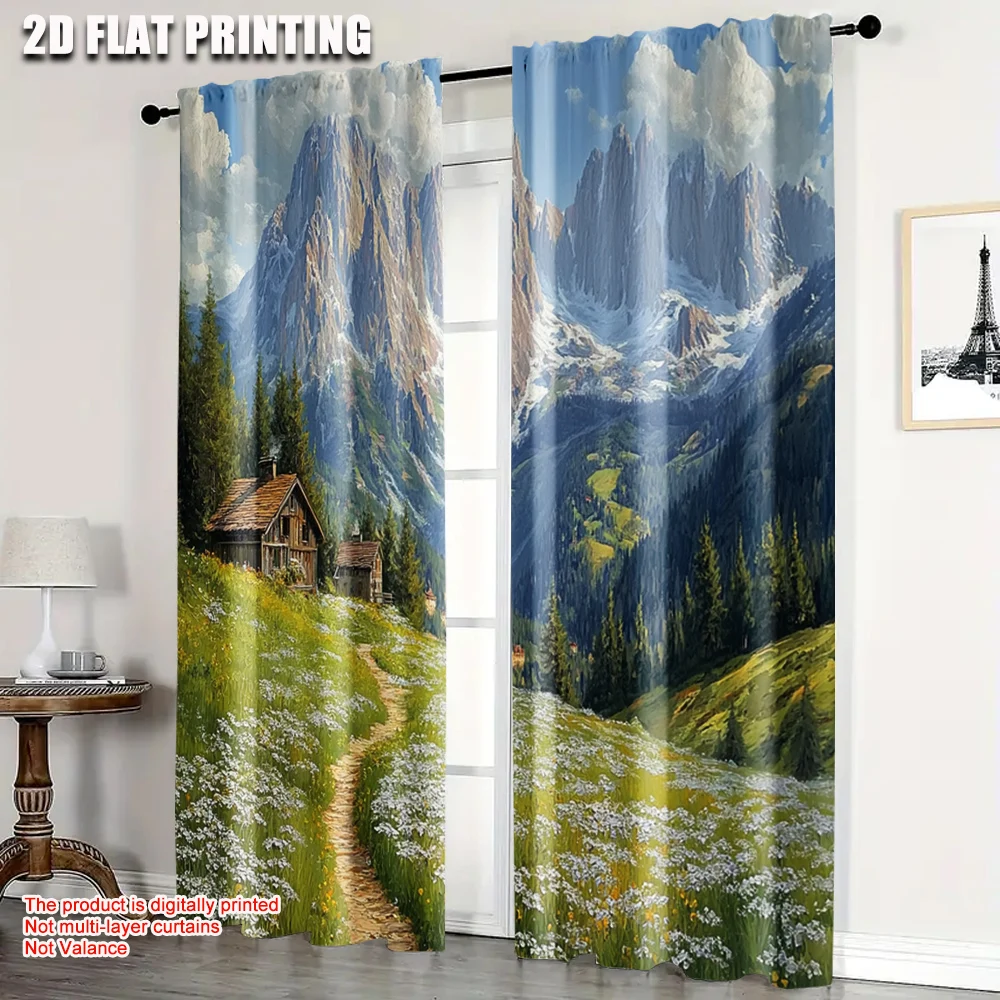 2pcs, Curtain Popular 2D print Mountain Landscape Versatile 100% Polyester (without rod) All Seasons Ldeal for Living Room,
2pcs, Curtain Popular 2D print Mountain Landscape Versatile 100% Polyester (without rod) All Seasons Ldeal for Living Room,