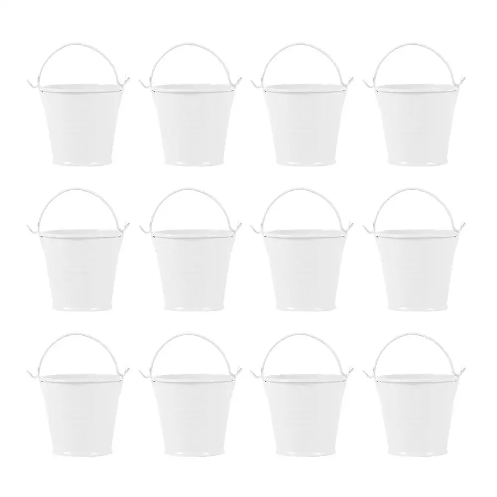 12 Pcs Small Iron Bucket Flowerpot Metal Handmade Retro Home Decor Photo Prop Mini Plant Pot for Indoor Gardening
12 Pcs Small Iron Bucket Flowerpot Metal Handmade Retro Home Decor Photo Prop Mini Plant Pot for Indoor Gardening