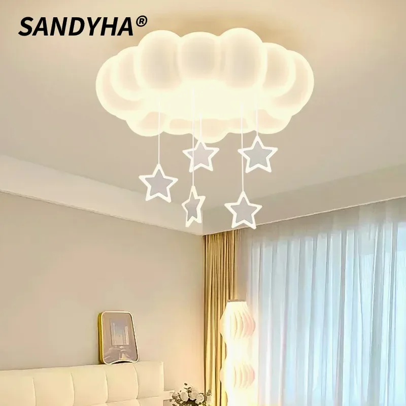 SANDYHA Modern Cream Pendant Light Bubble White Cloud Ceiling Chandelier Living Bedroom Dining Room Baby's Room Led Hanging Lamp
SANDYHA Modern Cream Pendant Light Bubble White Cloud Ceiling Chandelier Living Bedroom Dining Room Baby's Room Led Hanging Lamp