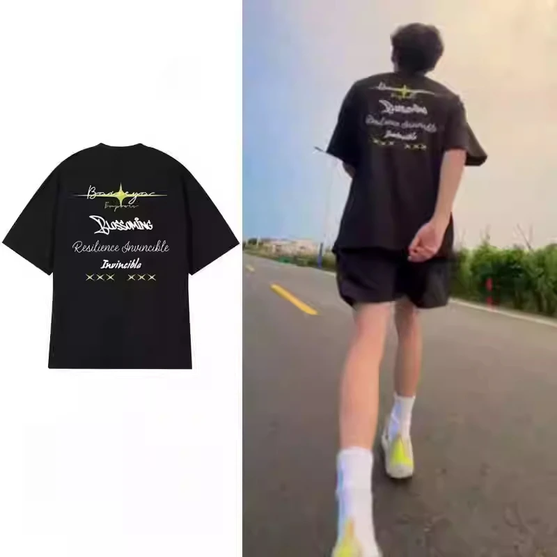 Basketball American Short-sleeved Men's Summer Sports Training Shooting Clothes Trend Quick-drying Thin Letters Loose Running 
Basketball American Short-sleeved Men's Summer Sports Training Shooting Clothes Trend Quick-drying Thin Letters Loose Running