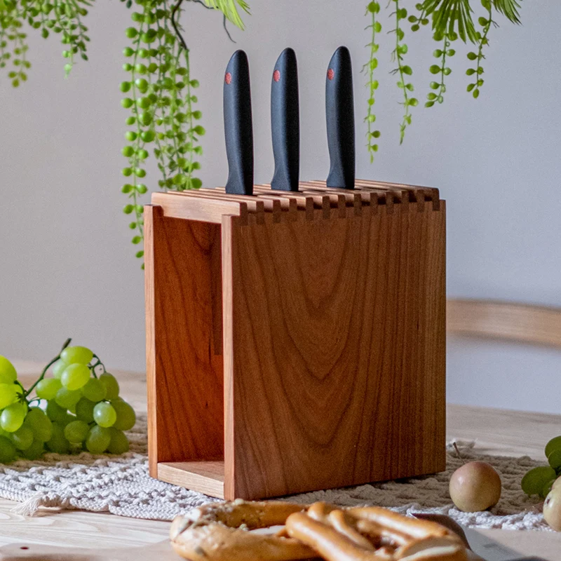 Knife Holder Solid Upscale Wood Japanese Knife Block Shelf Multifunctional Home Storage Rack Kitchen Tools Accessories Organizer
Knife Holder Solid Upscale Wood Japanese Knife Block Shelf Multifunctional Home Storage Rack Kitchen Tools Accessories Organizer