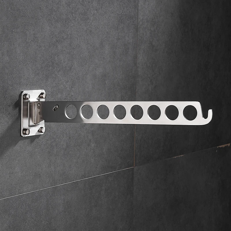 Wall Mounted Hanger Stainless Steel Indoor Space Saving Clothes Hangers 8 Hole Wall Hanger Clothes Drying Rack With Screw
Wall Mounted Hanger Stainless Steel Indoor Space Saving Clothes Hangers 8 Hole Wall Hanger Clothes Drying Rack With Screw 