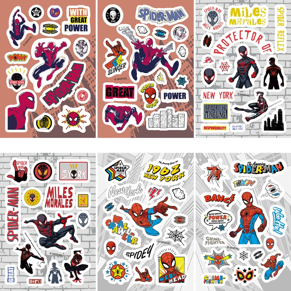 8/16sheets Classic Anime Spider Man Disney Stickers Cool Cartoon Super Heros Decals Notebook Skateboard Phone Sticker Kids Toy
8/16sheets Classic Anime Spider Man Disney Stickers Cool Cartoon Super Heros Decals Notebook Skateboard Phone Sticker Kids Toy