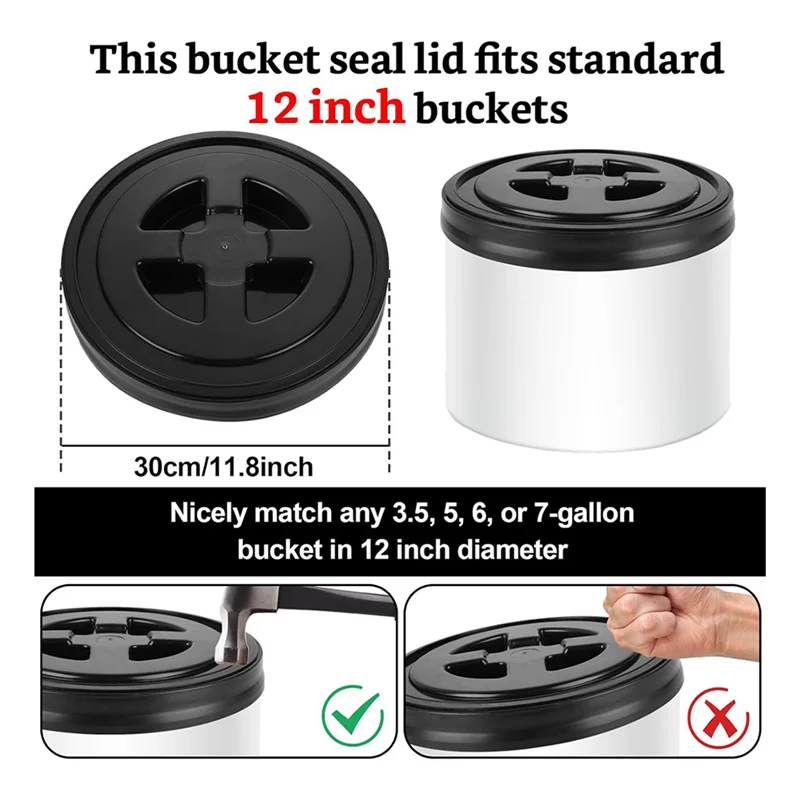 AA81-2 Pieces 5 Gallon Leak-Proof Bucket Lid Plastic Storage Buckets Screw Seal Lids Screw Pail Lid Pet Food Storage
AA81-2 Pieces 5 Gallon Leak-Proof Bucket Lid Plastic Storage Buckets Screw Seal Lids Screw Pail Lid Pet Food Storage