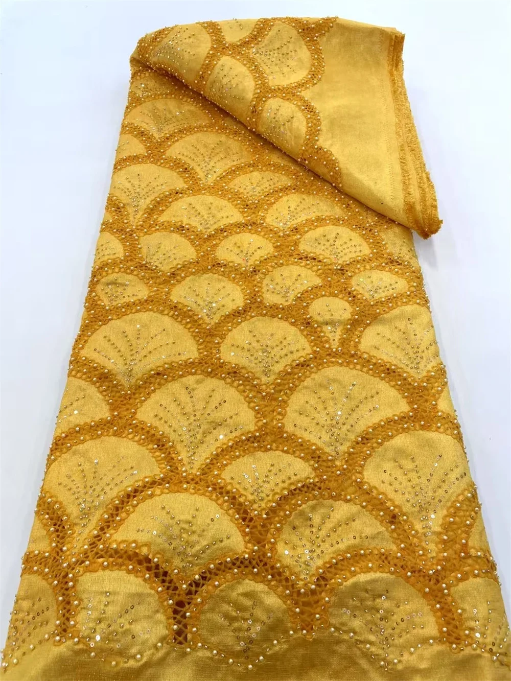 Nigerian Chiffon Lace Fabric 2025 High Quality Beaded African Cord Guipure Lace Fabric Wedding Party Dress for Women 5Ya Q470 -1
Nigerian Chiffon Lace Fabric 2025 High Quality Beaded African Cord Guipure Lace Fabric Wedding Party Dress for Women 5Ya Q470 -1