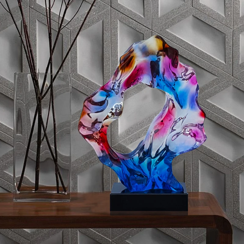 New Chinese style Taihu stone ornaments, transparent resin sculptures, hotel living room entrance hall decorative art crafts
New Chinese style Taihu stone ornaments, transparent resin sculptures, hotel living room entrance hall decorative art crafts