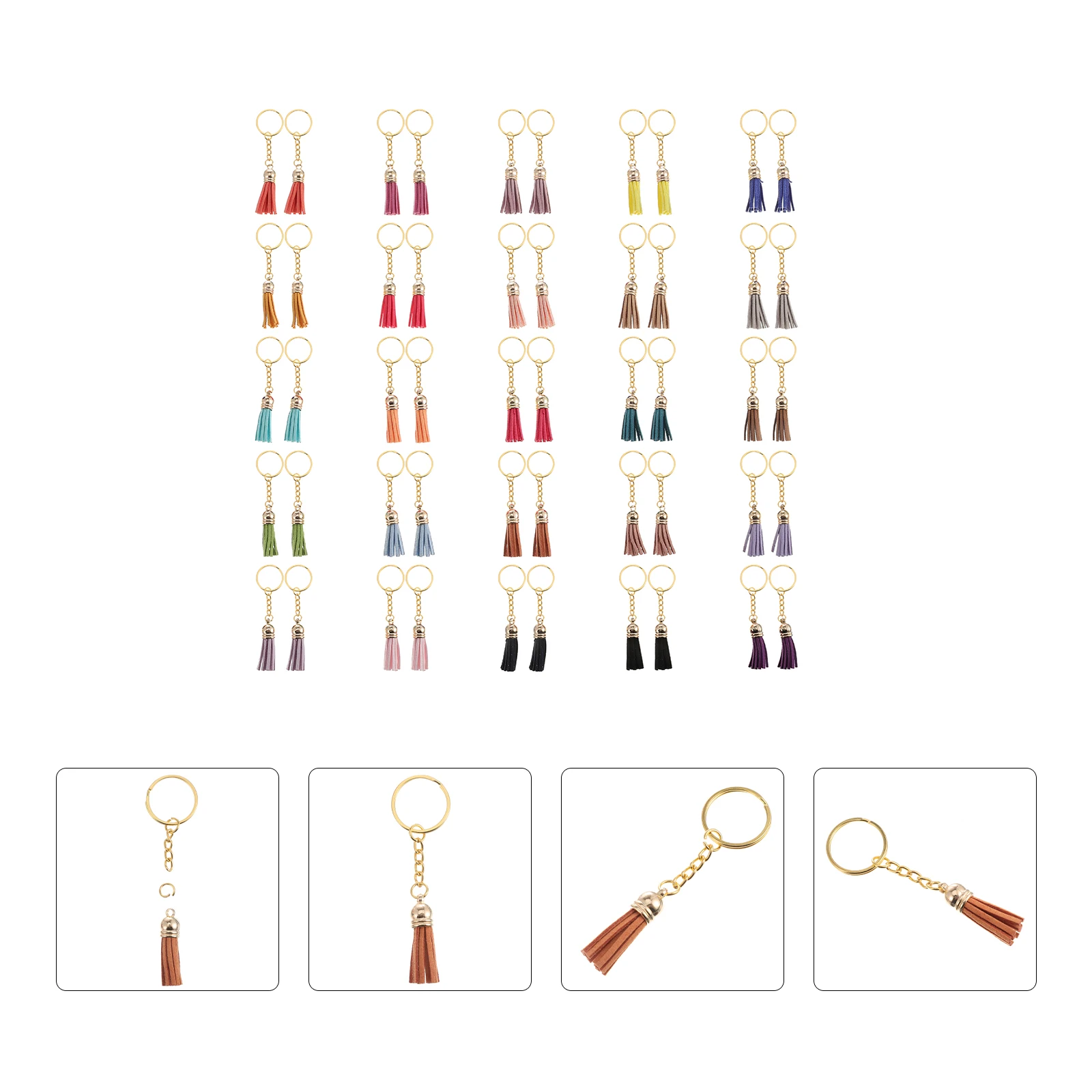 50pcs Keychain Keychains DIY Pendant Rings Hanging Decor for Backpack Car Tassel Keychain Key Craft Supplies
50pcs Keychain Keychains DIY Pendant Rings Hanging Decor for Backpack Car Tassel Keychain Key Craft Supplies