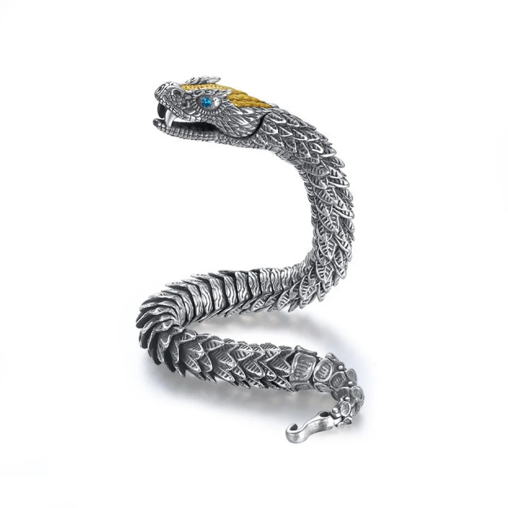 Мужской смелый браслет в стиле хип-хоп с гримучей змеей высокого класса
Мужской смелый браслет в стиле хип-хоп с гримучей змеей высокого класса