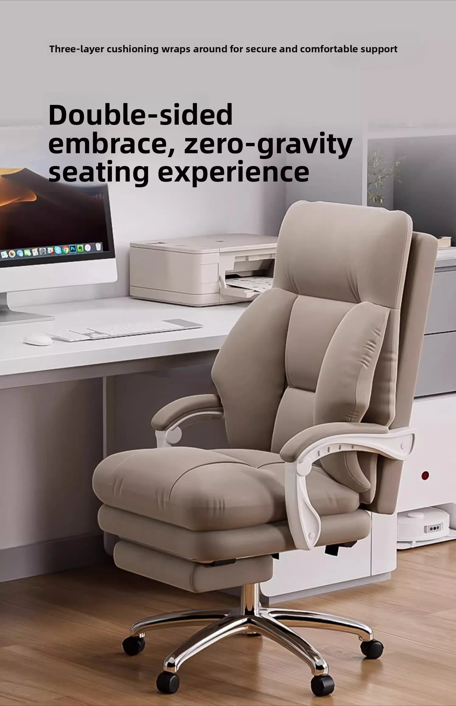 Executive Leather Office Chair Swivel Computer Chair with Adjustable Height and Headrest
Executive Leather Office Chair Swivel Computer Chair with Adjustable Height and Headrest