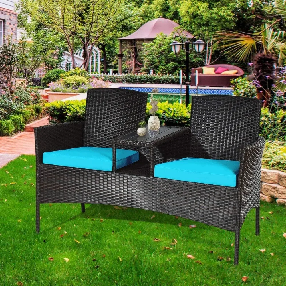 Outdoor Rattan Sofas, Contract Patio Conversation Set Wicker Sofa Set with Built-in Coffee Table, Patio Furniture Set
Outdoor Rattan Sofas, Contract Patio Conversation Set Wicker Sofa Set with Built-in Coffee Table, Patio Furniture Set
