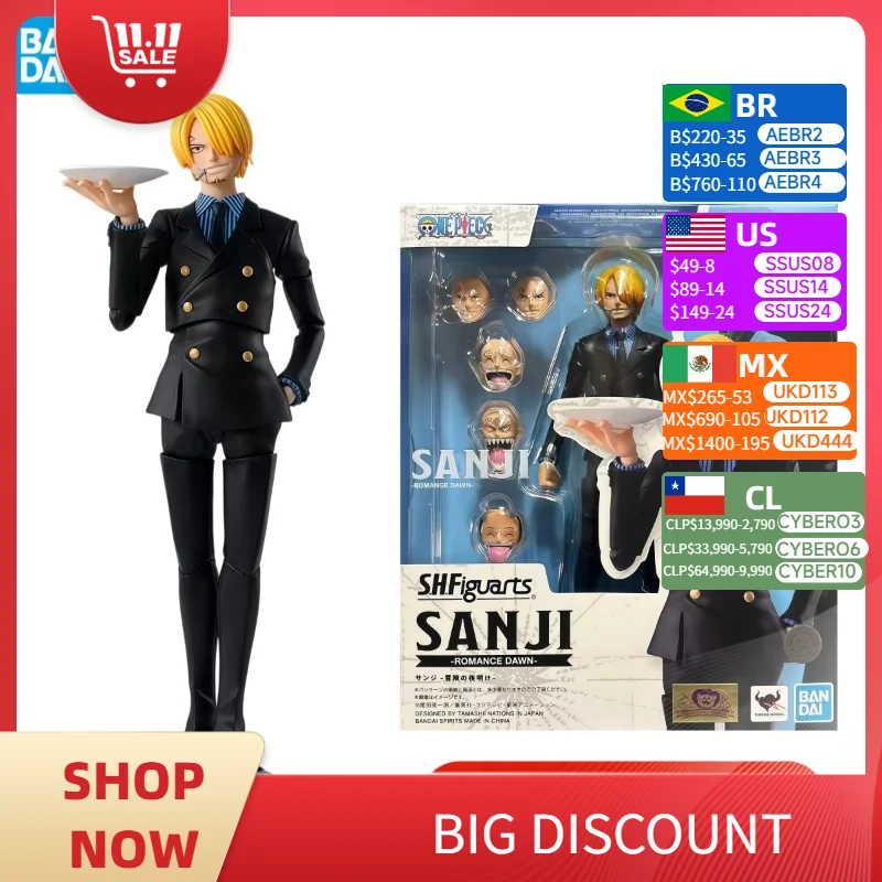 Original Bandai S.H.Figuarts One Piece Sanji Romance Dawn Articulated Anime Action Figure Collectible Gift With Original Box
Original Bandai S.H.Figuarts One Piece Sanji Romance Dawn Articulated Anime Action Figure Collectible Gift With Original Box