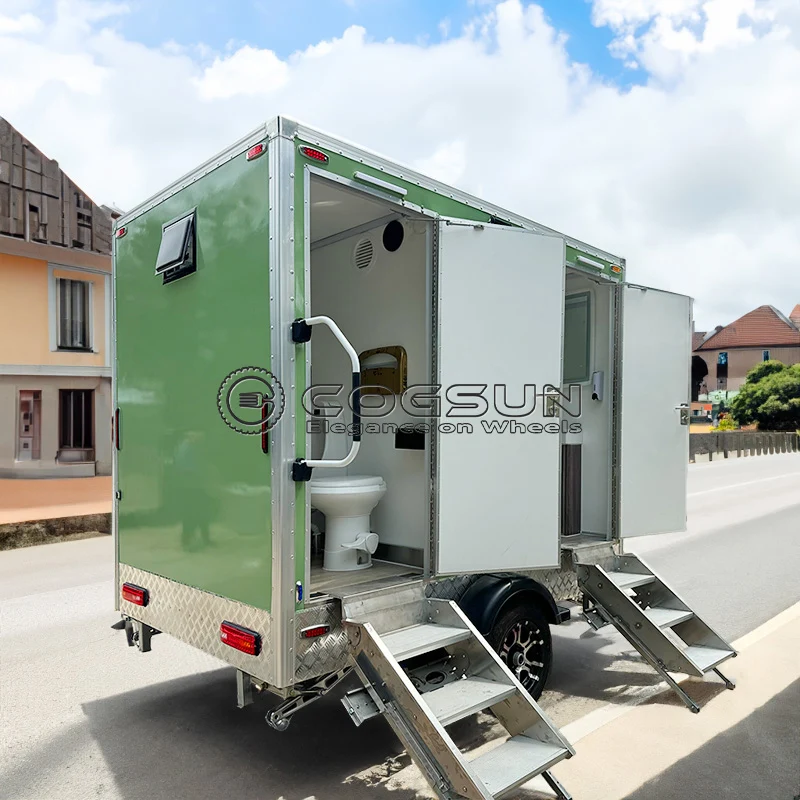 Многофункциональный портативный туалетный и душевой прицеп с раздевалками, идеально подходящий для кемпингов и спортивных турниров
Многофункциональный портативный туалетный и душевой прицеп с раздевалками, идеально подходящий для кемпингов и спортивных турниров