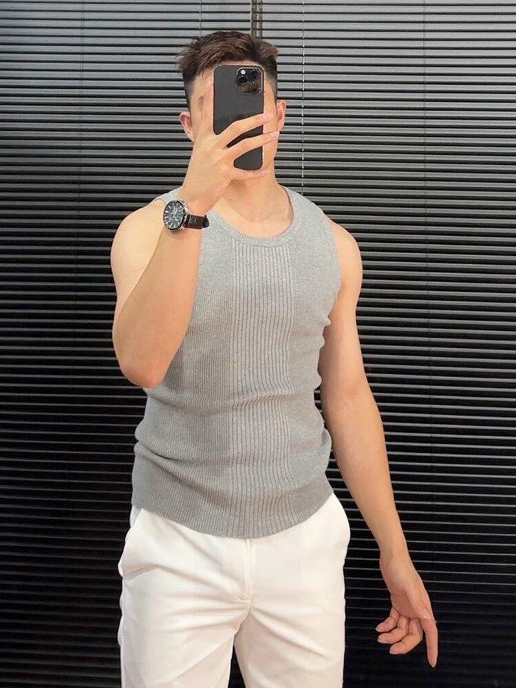 Slim Fit Knitted Sports Tank Top round Ne Svel T-irt Breathable Elastic Fitn Vest Youth Summer Faion Casual Wear
Slim Fit Knitted Sports Tank Top round Ne Svel T-irt Breathable Elastic Fitn Vest Youth Summer Faion Casual Wear