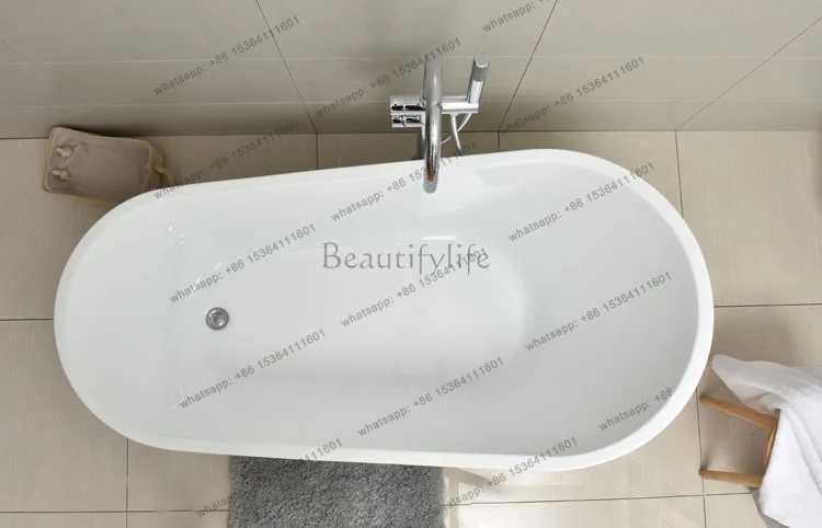 Small apartment Japanese acrylic independent seamless hotel art bathtub
Small apartment Japanese acrylic independent seamless hotel art bathtub
