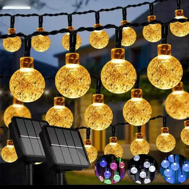 Solar LED Lights Waterproof 5M LEDS Crystal Globes 8 Modes Solar Light String for Outside Patio Porch Garden Yard Wedding
Solar LED Lights Waterproof 5M LEDS Crystal Globes 8 Modes Solar Light String for Outside Patio Porch Garden Yard Wedding