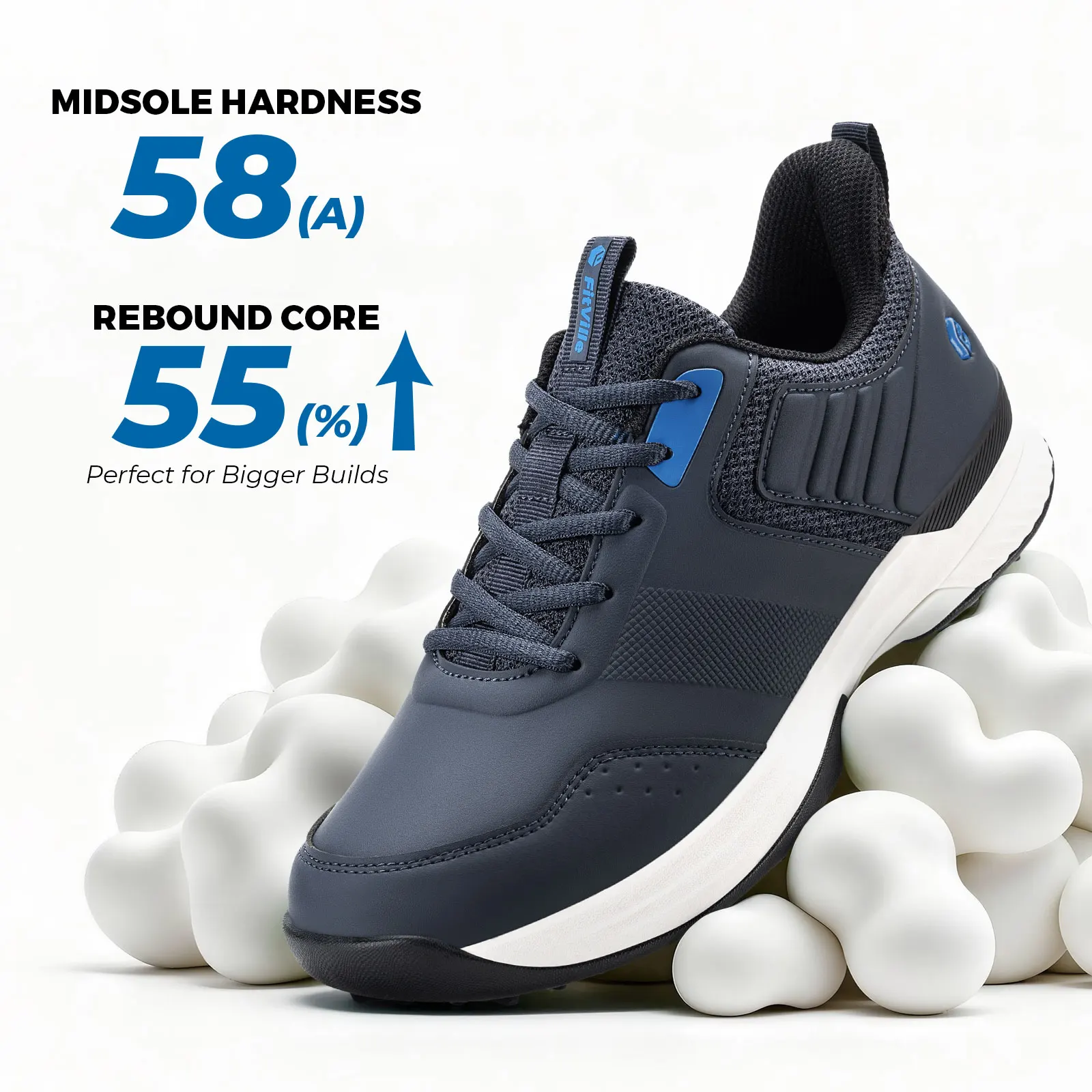 Fitville Professional Men's Golf Shoes Extra Wide Toe Casual Golfer Sneakers Cushioned Water Resistant Spike Sport Shoes for Men
Fitville Professional Men's Golf Shoes Extra Wide Toe Casual Golfer Sneakers Cushioned Water Resistant Spike Sport Shoes for Men