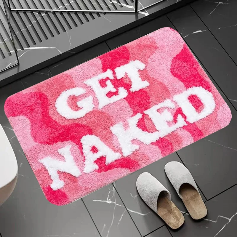 Pink Letters Design Get Naked Carpet Flannel Anti-slip Bathroom accessories for Living room Doormat Entrance Foot mat Home Decor
Pink Letters Design Get Naked Carpet Flannel Anti-slip Bathroom accessories for Living room Doormat Entrance Foot mat Home Decor
