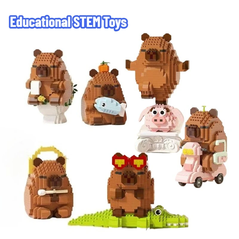 Lovely Cartoon Animals Capybara Micro Diamond Block Construction Model Building Bricks Educational STEM Toys For Kids Gift
Lovely Cartoon Animals Capybara Micro Diamond Block Construction Model Building Bricks Educational STEM Toys For Kids Gift