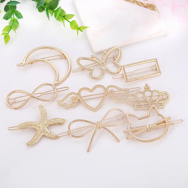 6 шт., заколка для волос с короной, модные корейские полые металлические геометрические нерегулярные аксессуары, заколка для волос золотого цвета, заколка для девочек, заколка для волос
6 шт., заколка для волос с короной, модные корейские полые металлические геометрические нерегулярные аксессуары, заколка для волос золотого цвета, заколка для девочек, заколка для волос