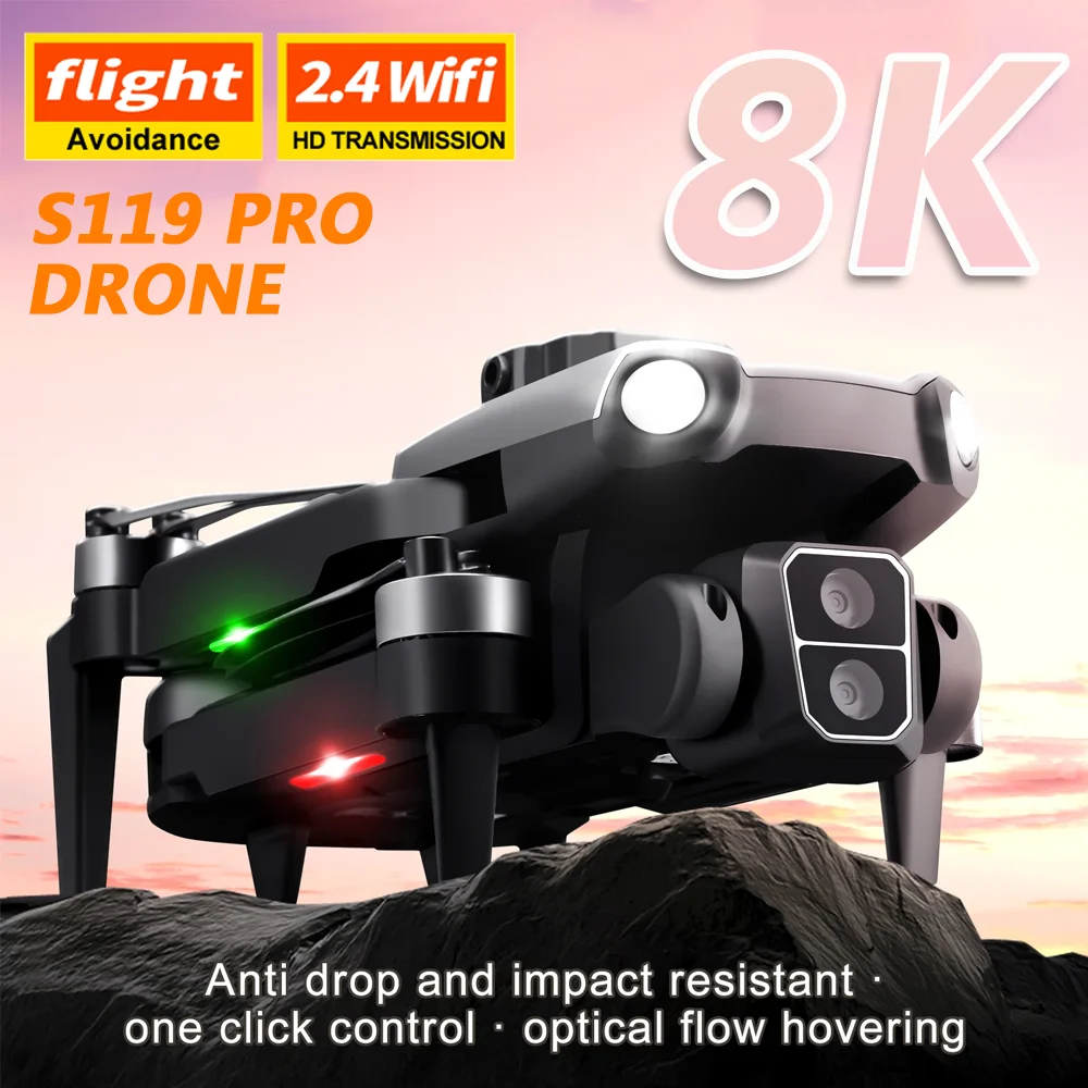 KBDFA S119 Drone 8K With Dual Camera 5G WIFI Smart Obstacle Avoidance FPV Brushless Motor RC Quadcopter Mini Dron
KBDFA S119 Drone 8K With Dual Camera 5G WIFI Smart Obstacle Avoidance FPV Brushless Motor RC Quadcopter Mini Dron