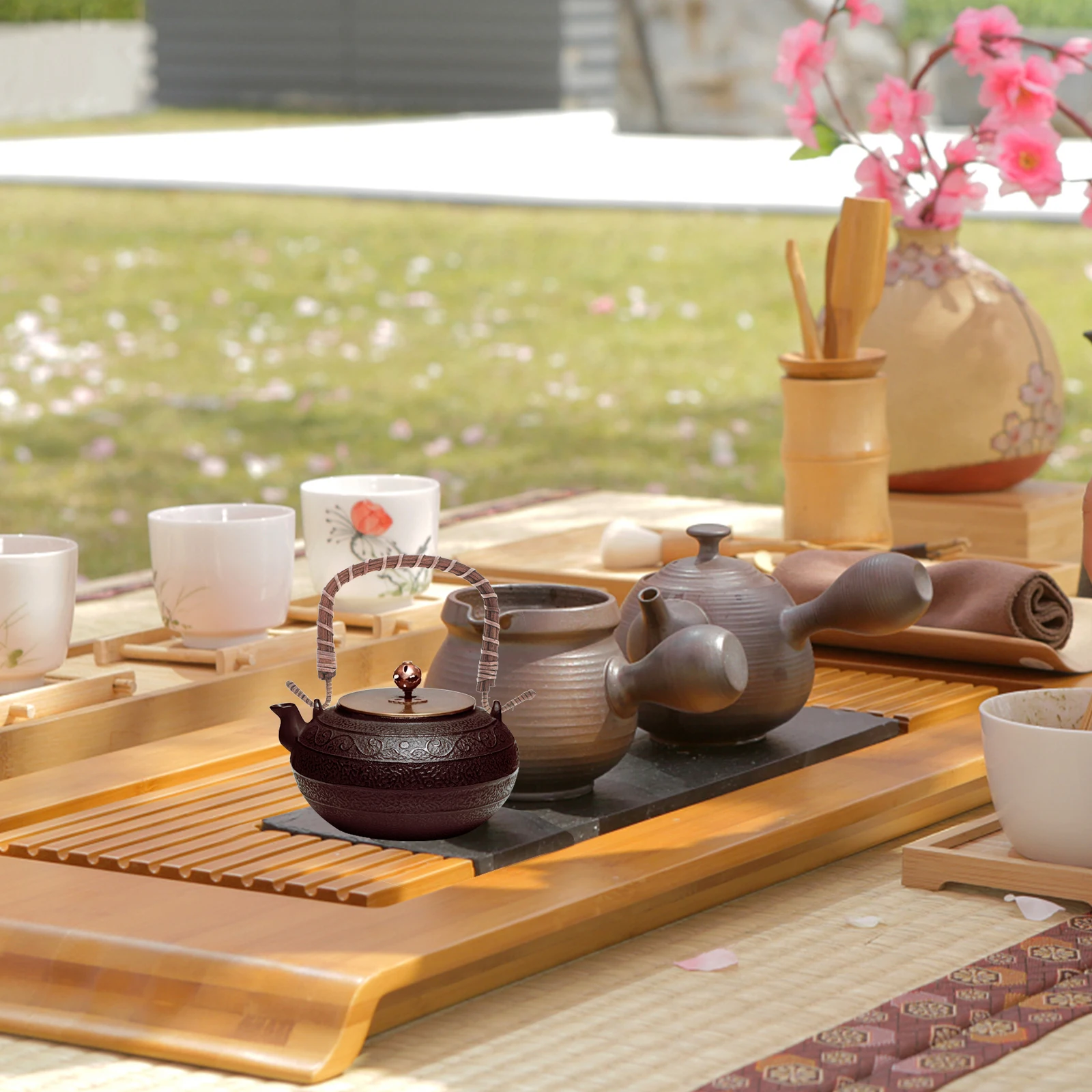 4pcs Teapot Handle Portable Rattan Style Kitchen Gadget Pot Accessory Decorative Handle Grip Tea Kettle Replacement