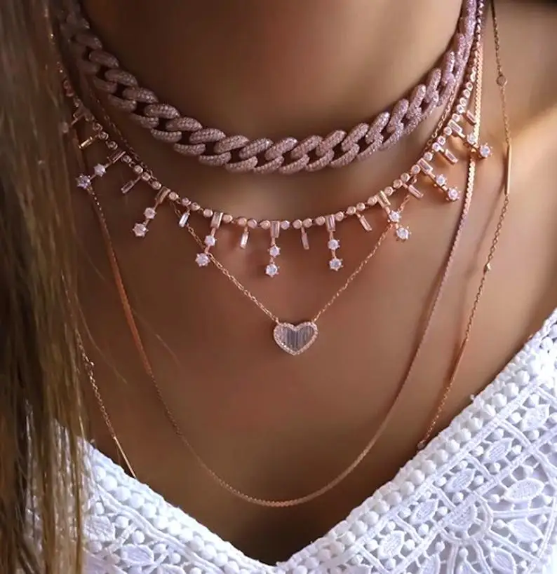 New Fashion Silver Color Geometry Round Cz Multi Drip Cz Flowers Choker Statement Necklace Women Charm Jewelry
New Fashion Silver Color Geometry Round Cz Multi Drip Cz Flowers Choker Statement Necklace Women Charm Jewelry