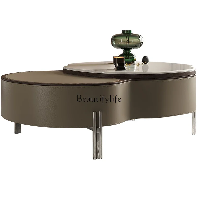 Minimalist rock slab coffee table rotating designer small apartment light luxury modern high-end lifting coffee table
Minimalist rock slab coffee table rotating designer small apartment light luxury modern high-end lifting coffee table