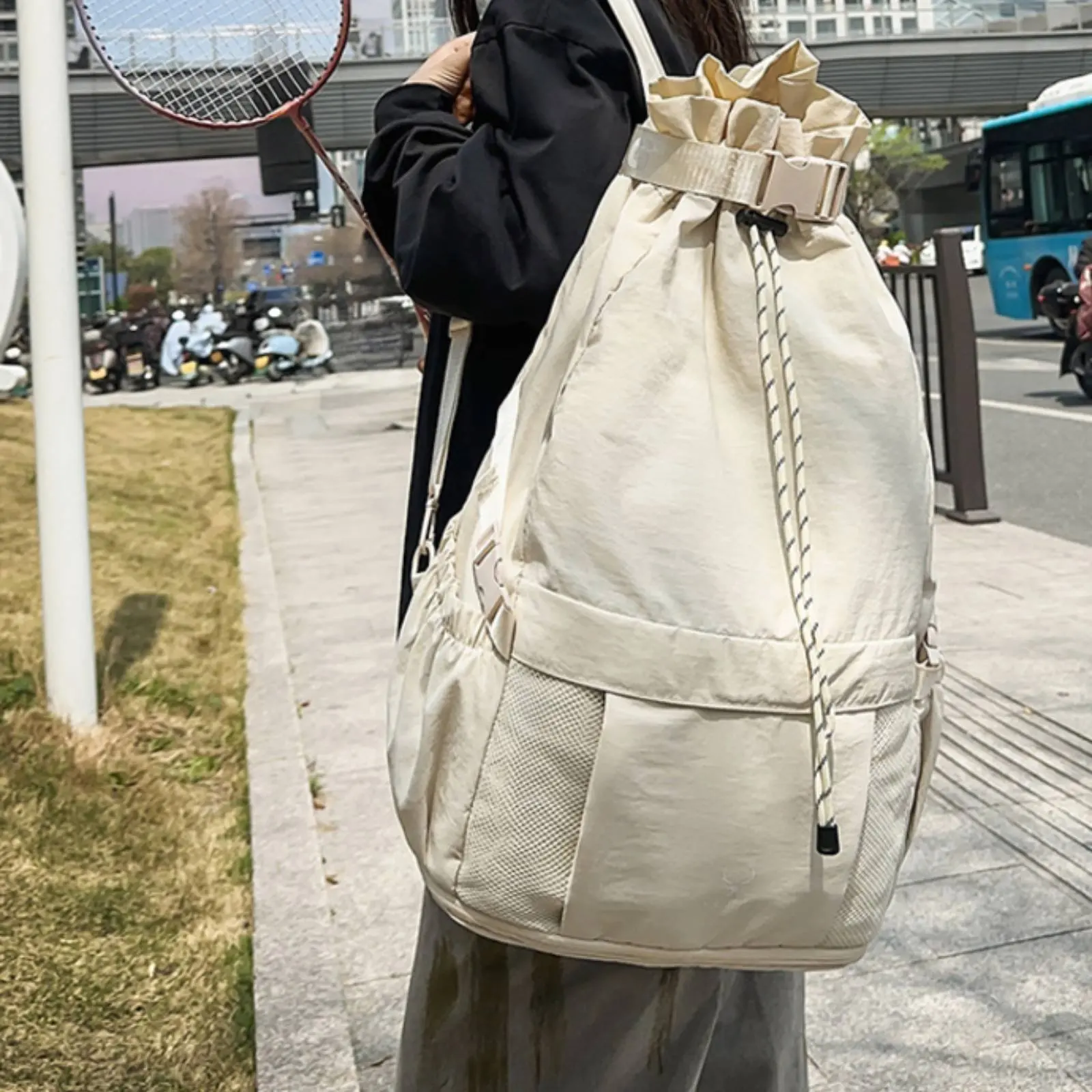 Sport Backpack Thick Strap Large Capacity Backpack Travel Rucksack Casual Design School Bag Mesh Side Pockets for Students, Gym
Sport Backpack Thick Strap Large Capacity Backpack Travel Rucksack Casual Design School Bag Mesh Side Pockets for Students, Gym