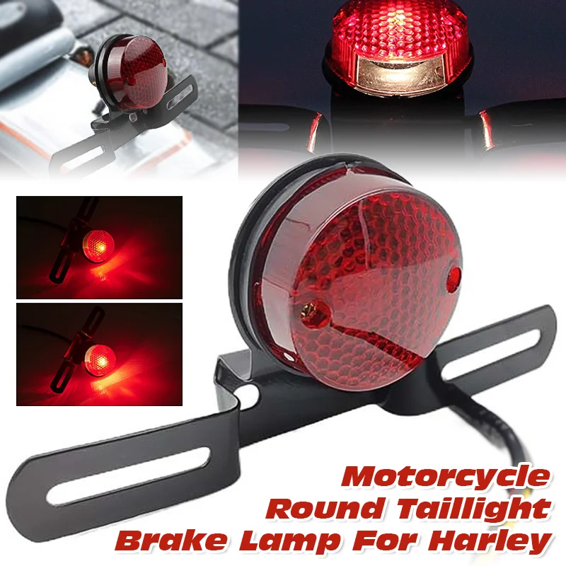 Motorcycle Round LED Taillight Brake Light High Brightness Red Indicator Stop Running Lamp For Harley Bobber Chopper Cafe Racer
Motorcycle Round LED Taillight Brake Light High Brightness Red Indicator Stop Running Lamp For Harley Bobber Chopper Cafe Racer