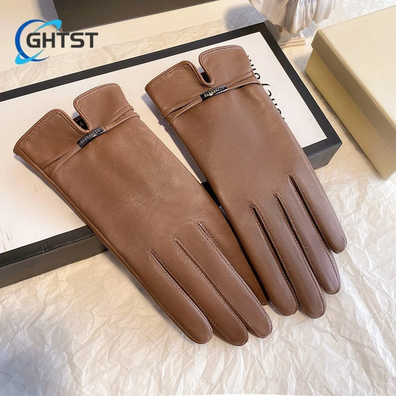 Popular Women Gloves Lambskin Leather Driving Gloves Fashion Bow Riding Glove Windproof Winter Accessories
Popular Women Gloves Lambskin Leather Driving Gloves Fashion Bow Riding Glove Windproof Winter Accessories