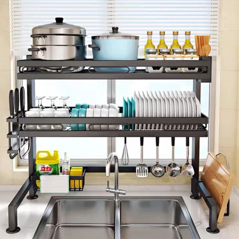 Kitchen Sink Chopsticks Cage Drying Rack Double Layer Household Pots Kitchenware Storage Rack Detergent Sponge Rap Drain Rack
Kitchen Sink Chopsticks Cage Drying Rack Double Layer Household Pots Kitchenware Storage Rack Detergent Sponge Rap Drain Rack