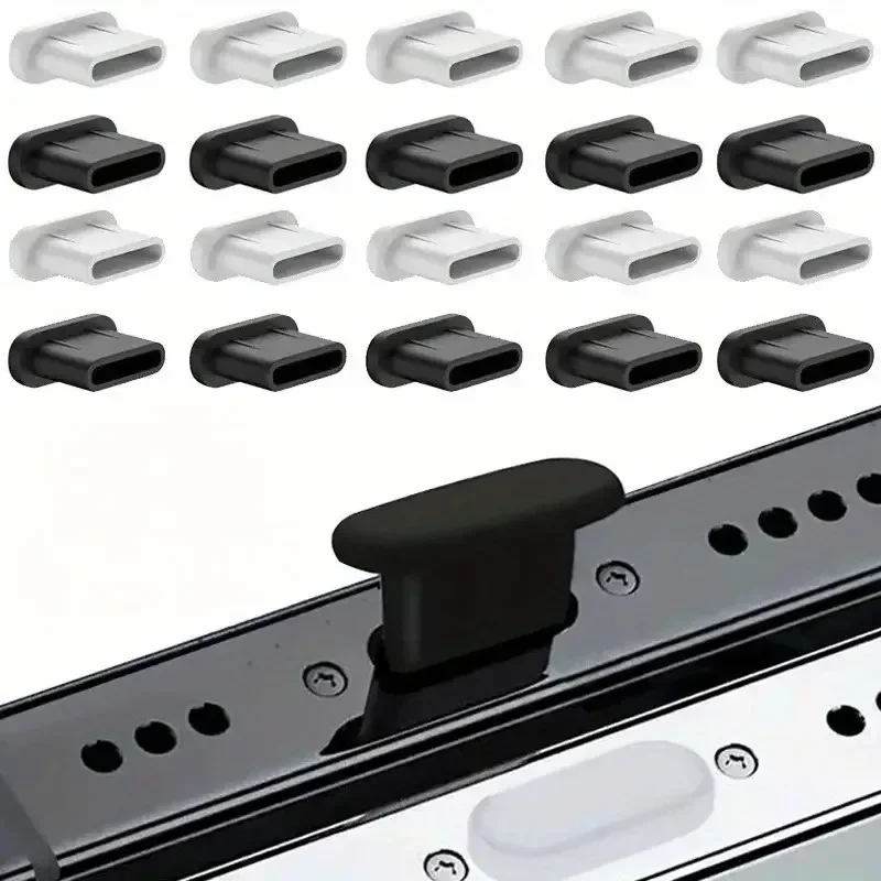 12Pcs Soft Flexible Type‑C Dust Plugs, Black & White USB‑C Port Caps for Phone & Tablet Protection
12Pcs Soft Flexible Type‑C Dust Plugs, Black & White USB‑C Port Caps for Phone & Tablet Protection
