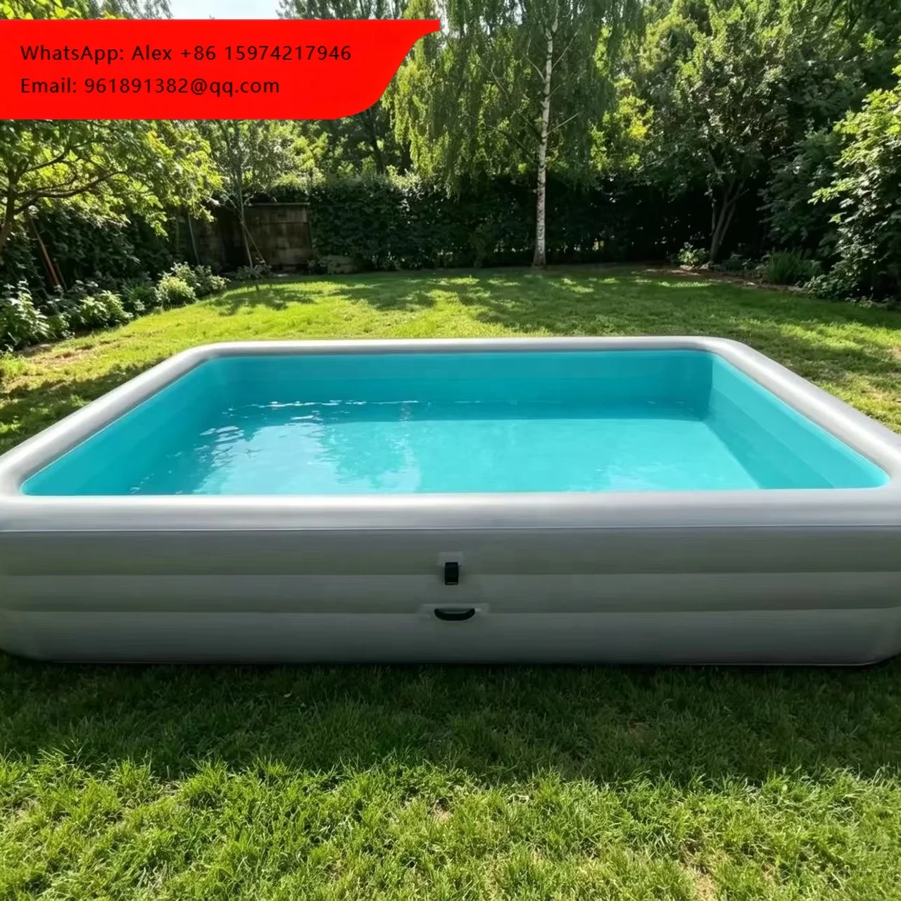 China Wholesale Drop Stitch Inflatable Pool PVC Rectangular Inflatable Pool For Adult Kids Commercial Use