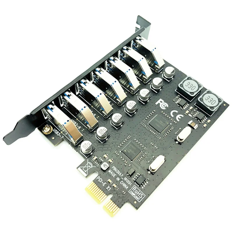 ABT-5X USB 3.0 PCI-E Expansion Card Adapter 7 Ports Hub Adapter External Controller PCI-E Extender PCI Express Card
ABT-5X USB 3.0 PCI-E Expansion Card Adapter 7 Ports Hub Adapter External Controller PCI-E Extender PCI Express Card