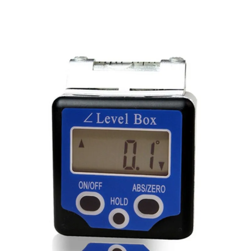 360 Degree Digital Inclinometer with Spirit Bubble Digital Protractor Bevel Box Digital Angle Meter