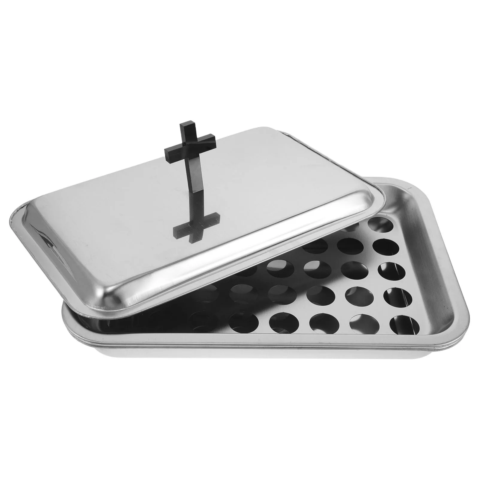 Stainless Steel Communion Tray Rectangular Cup Holder With Lid Eucharist Serving Ware For Church Worship
Stainless Steel Communion Tray Rectangular Cup Holder With Lid Eucharist Serving Ware For Church Worship