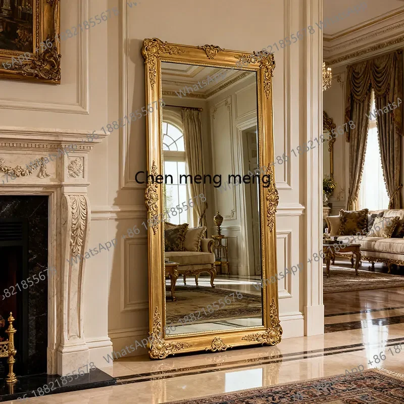 E182 European full-body full-length mirror home living room bedroom living room retro carved floor mirror
E182 European full-body full-length mirror home living room bedroom living room retro carved floor mirror