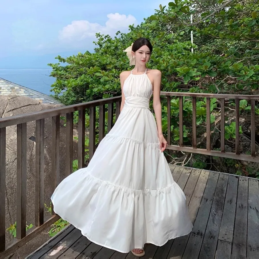【New style】Beautiful Sanya seaside photo shoot summer niche sweet backless neck dress Feminine temperament vacation style beach
【New style】Beautiful Sanya seaside photo shoot summer niche sweet backless neck dress Feminine temperament vacation style beach