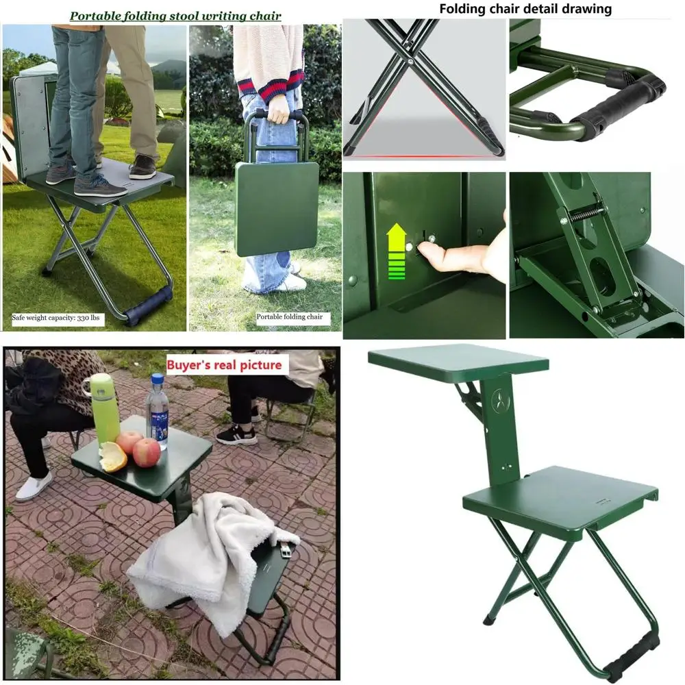 Portable Folding Camping Chair Stool with Side Table, 3-in-1 Multifunctional for Outdoor Activities
Portable Folding Camping Chair Stool with Side Table, 3-in-1 Multifunctional for Outdoor Activities