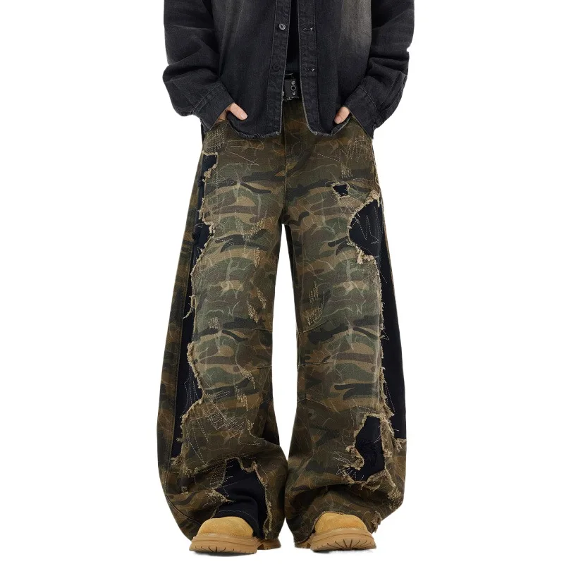 Мужские джинсы в стиле хип-хоп, камуфляжные, оверсайз, из денима, с нашивками, для мужчин, с эффектом потертости
Мужские джинсы в стиле хип-хоп, камуфляжные, оверсайз, из денима, с нашивками, для мужчин, с эффектом потертости