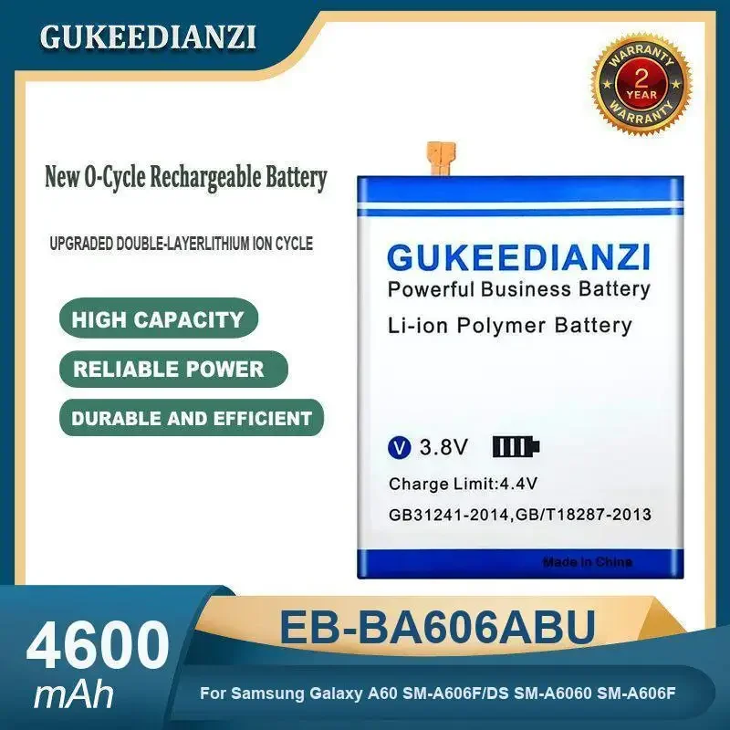 High Capacity 4600mAh EB-BA606ABU Mobile Phone Battery For Samsung Galaxy A60 SM-A606F/DS SM-A6060 SM-A606F
High Capacity 4600mAh EB-BA606ABU Mobile Phone Battery For Samsung Galaxy A60 SM-A606F/DS SM-A6060 SM-A606F