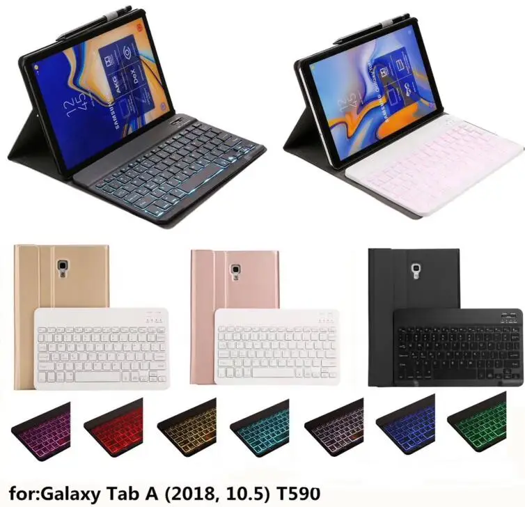 Tablet shell 7 colors Backlit light Bluetooth Keyboard Case for Samsung Galaxy Tab A 10.5 T590 T595 T597 Keyboard Cover +pen
Tablet shell 7 colors Backlit light Bluetooth Keyboard Case for Samsung Galaxy Tab A 10.5 T590 T595 T597 Keyboard Cover +pen