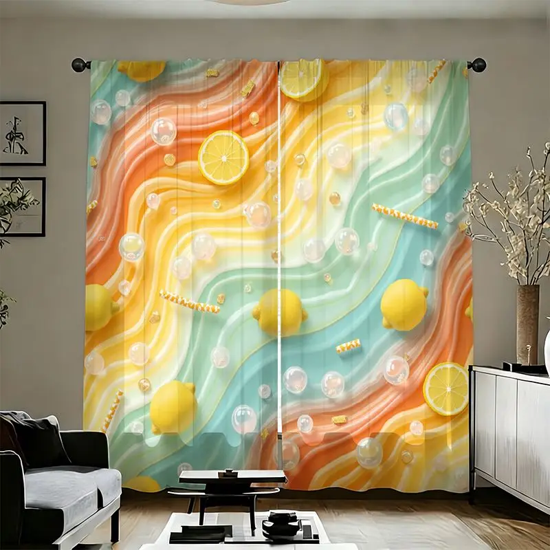 2pcs Lemon Soda Abstract Curtains Summer Fruit Print Sheer Drape Living Room Bedroom Window Treatment Home Decor
2pcs Lemon Soda Abstract Curtains Summer Fruit Print Sheer Drape Living Room Bedroom Window Treatment Home Decor