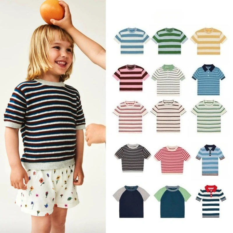 SS26 Danish FUB Striped Knit T-Shirt – Ins Style Comfortable Casual Wear for Baby Boys & Girl
SS26 Danish FUB Striped Knit T-Shirt – Ins Style Comfortable Casual Wear for Baby Boys & Girl