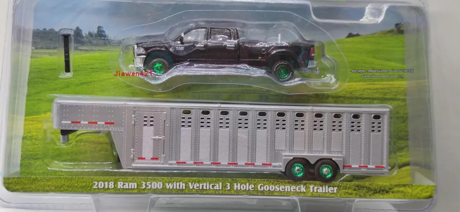 Green Light 1:64 2018 RAM 3500&Vertical 3-hole Gooseneck Trailer (Carriage) Green Machine Edition Car Model Collection Gift Fort
Green Light 1:64 2018 RAM 3500&Vertical 3-hole Gooseneck Trailer (Carriage) Green Machine Edition Car Model Collection Gift Fort