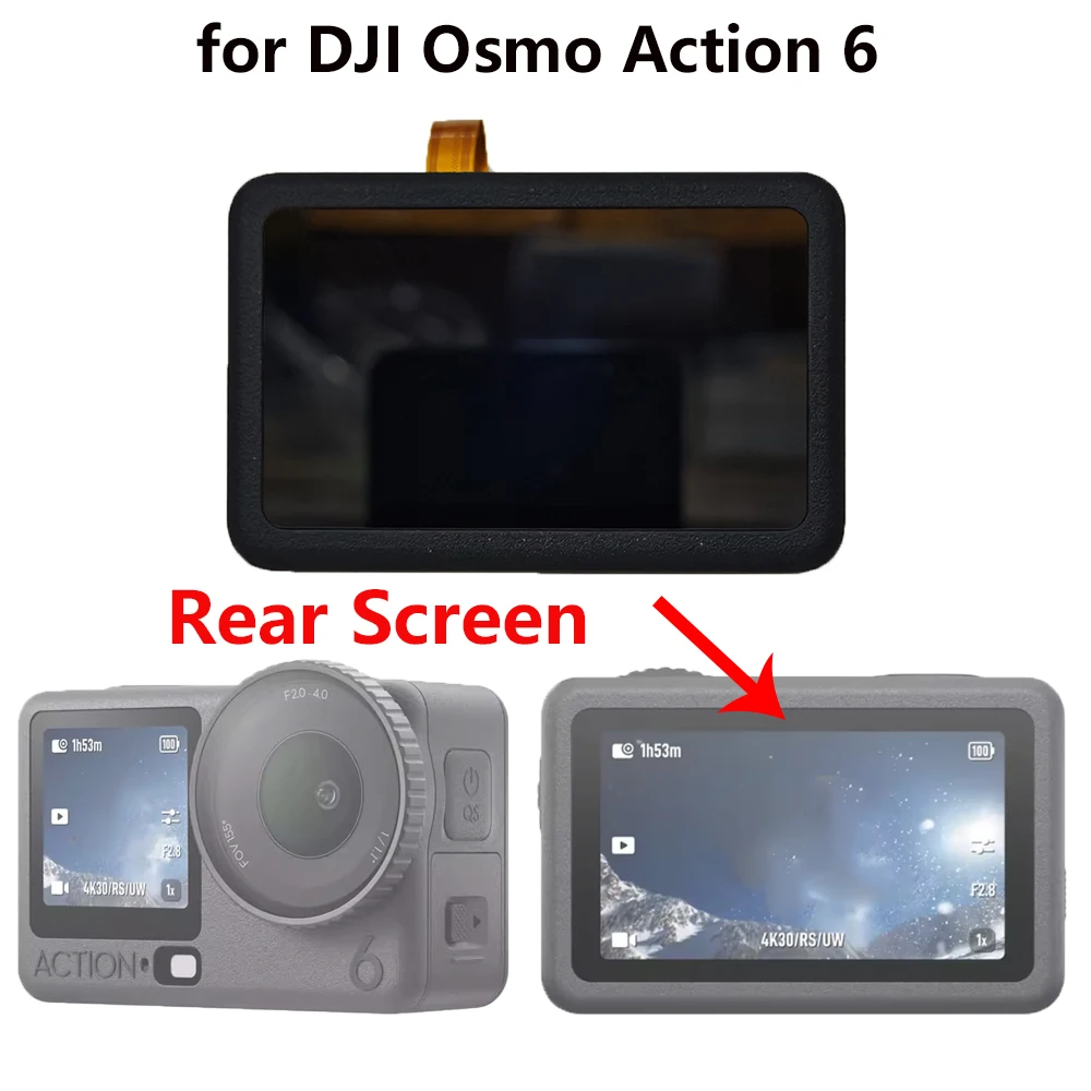 For DJI Osmo Action 6 Rear Touchscreen OLED Screen Assembly 2.5-inch Replacement for Action6 Camera Rear Screen Display Parts
For DJI Osmo Action 6 Rear Touchscreen OLED Screen Assembly 2.5-inch Replacement for Action6 Camera Rear Screen Display Parts