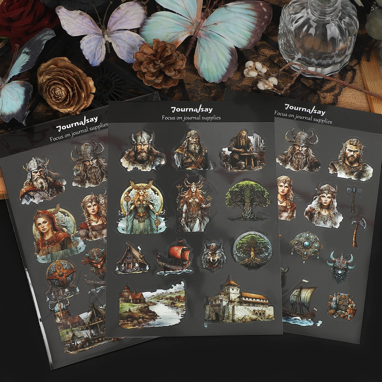 2 Sheets Vintage Vikings Character Tree House Landscape PET Sticker Creative DIY Journal Material Collage Scrapbook Stationery
2 Sheets Vintage Vikings Character Tree House Landscape PET Sticker Creative DIY Journal Material Collage Scrapbook Stationery