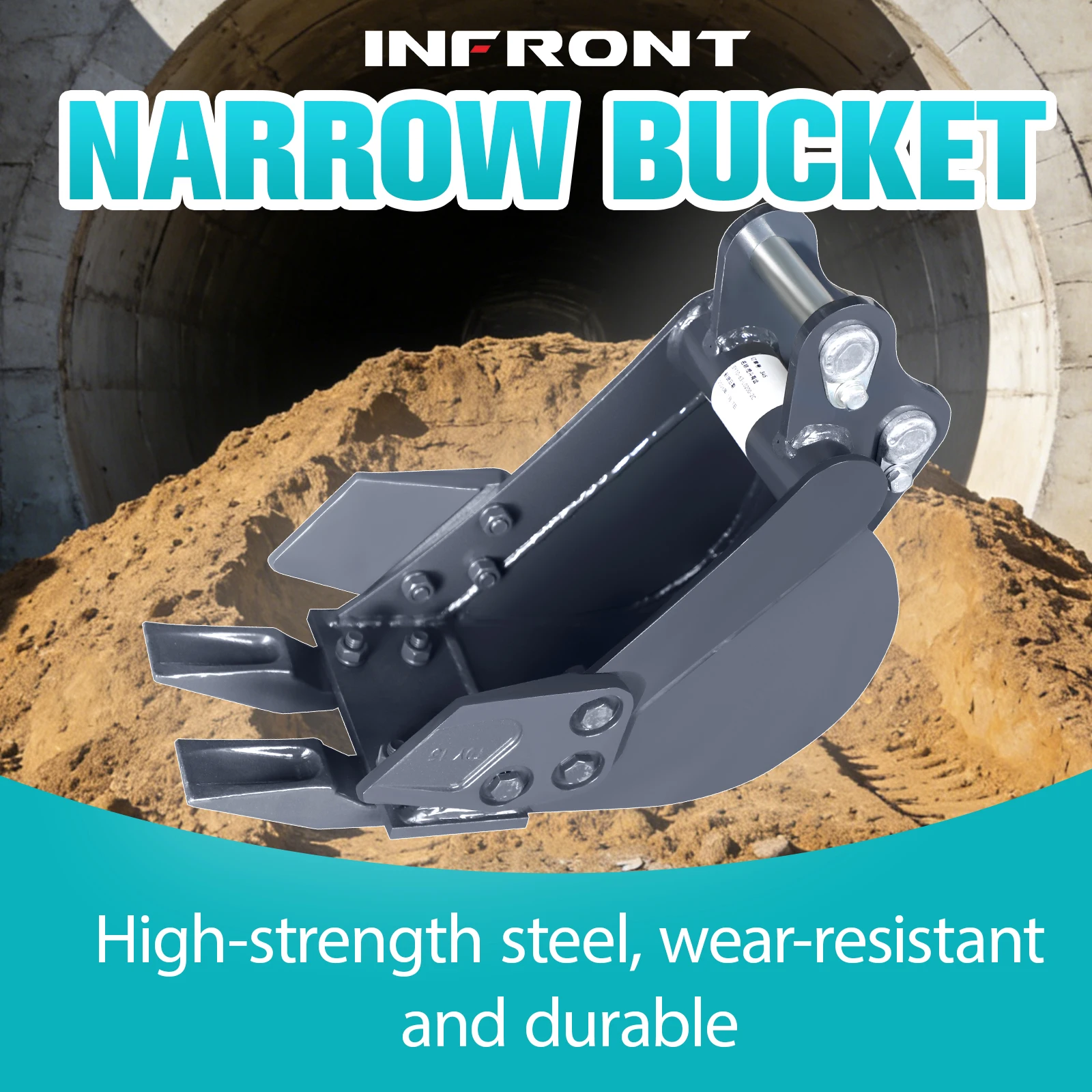 Mini Excavator Narrow Digging Bucket 200mm Fits 1-1.5 Ton Excavators for Trench Pipes
Mini Excavator Narrow Digging Bucket 200mm Fits 1-1.5 Ton Excavators for Trench Pipes